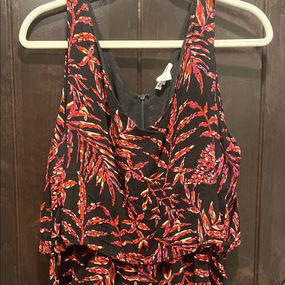 Floral Black and Red Women's Dress - Picture 2 of 3